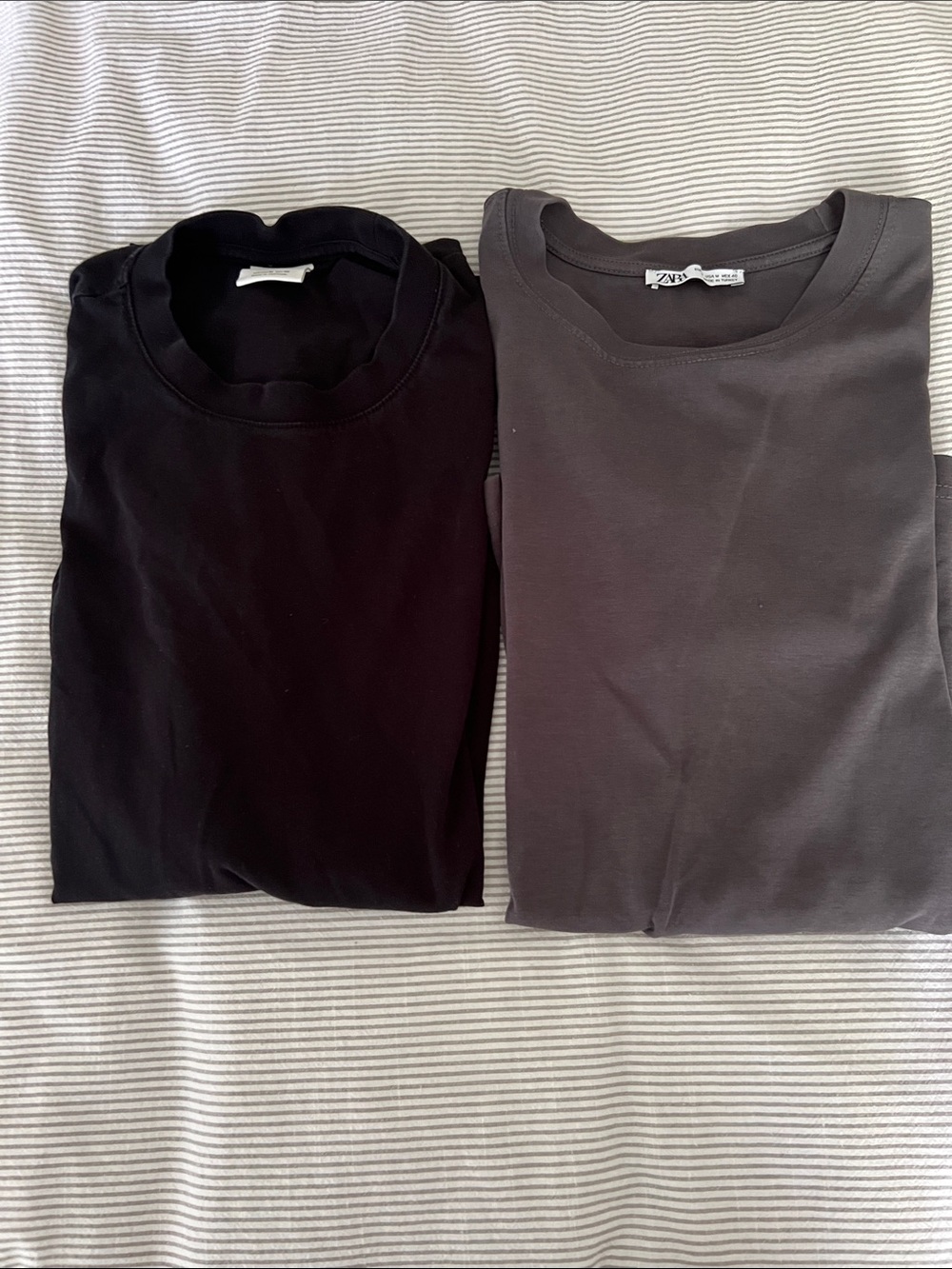 Zara Men's Short Sleeve Tees - Black and Charcoal